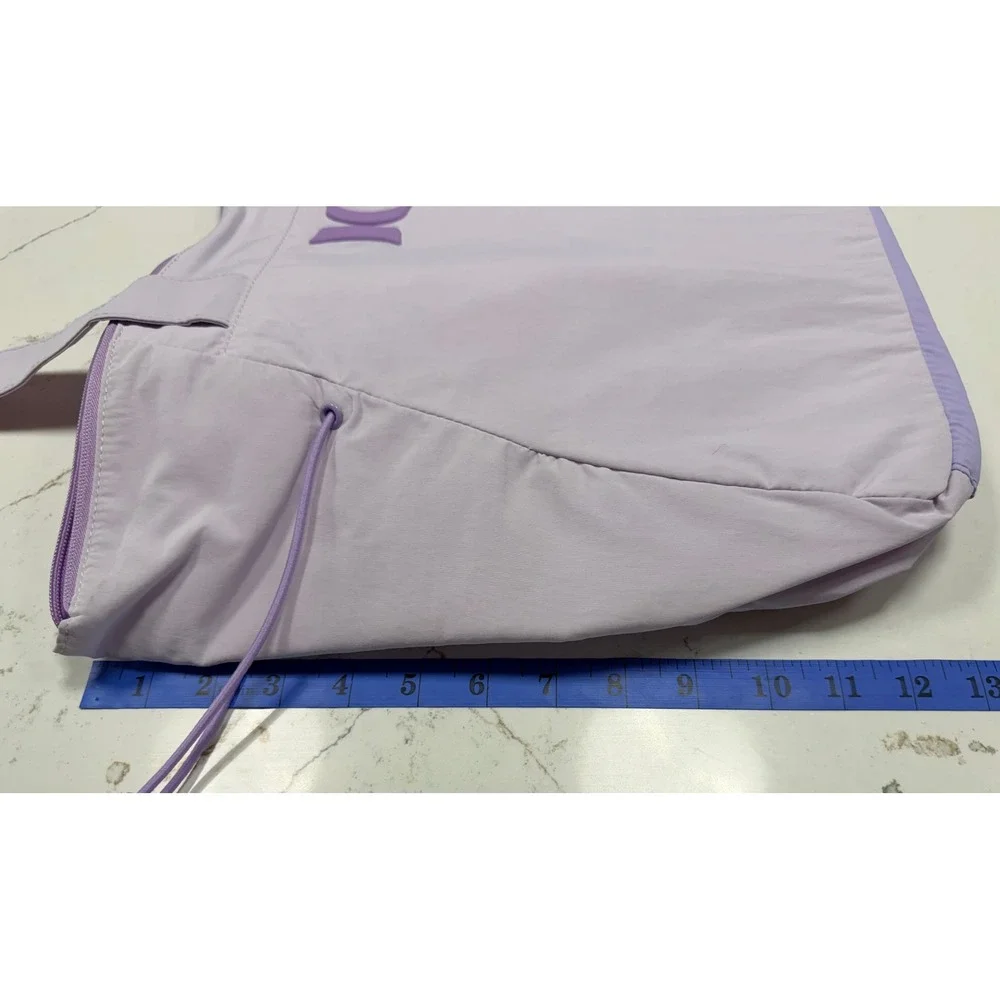 Hurley Horizon Shopper Tote Bag Lavender Drawstring Side‎ Crossbody Strap